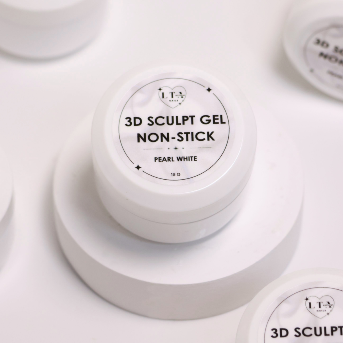 Pearl White 3D Sculpt Gel Solid Non-Stick : Create 3D Nail Art Decoration