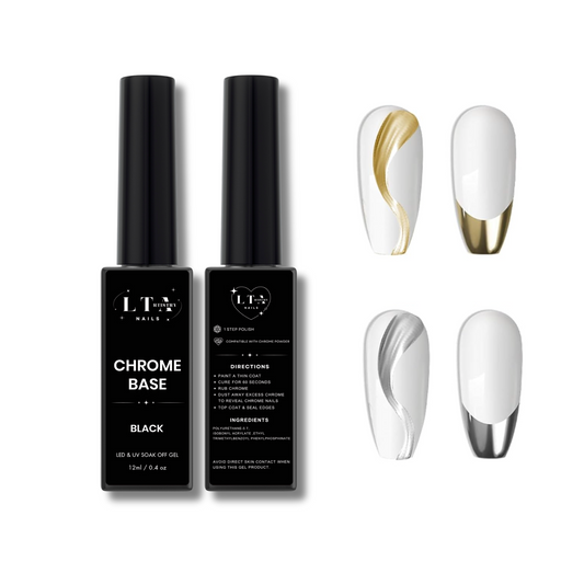 Chrome Base Liner Gel Polish in Black 12ml