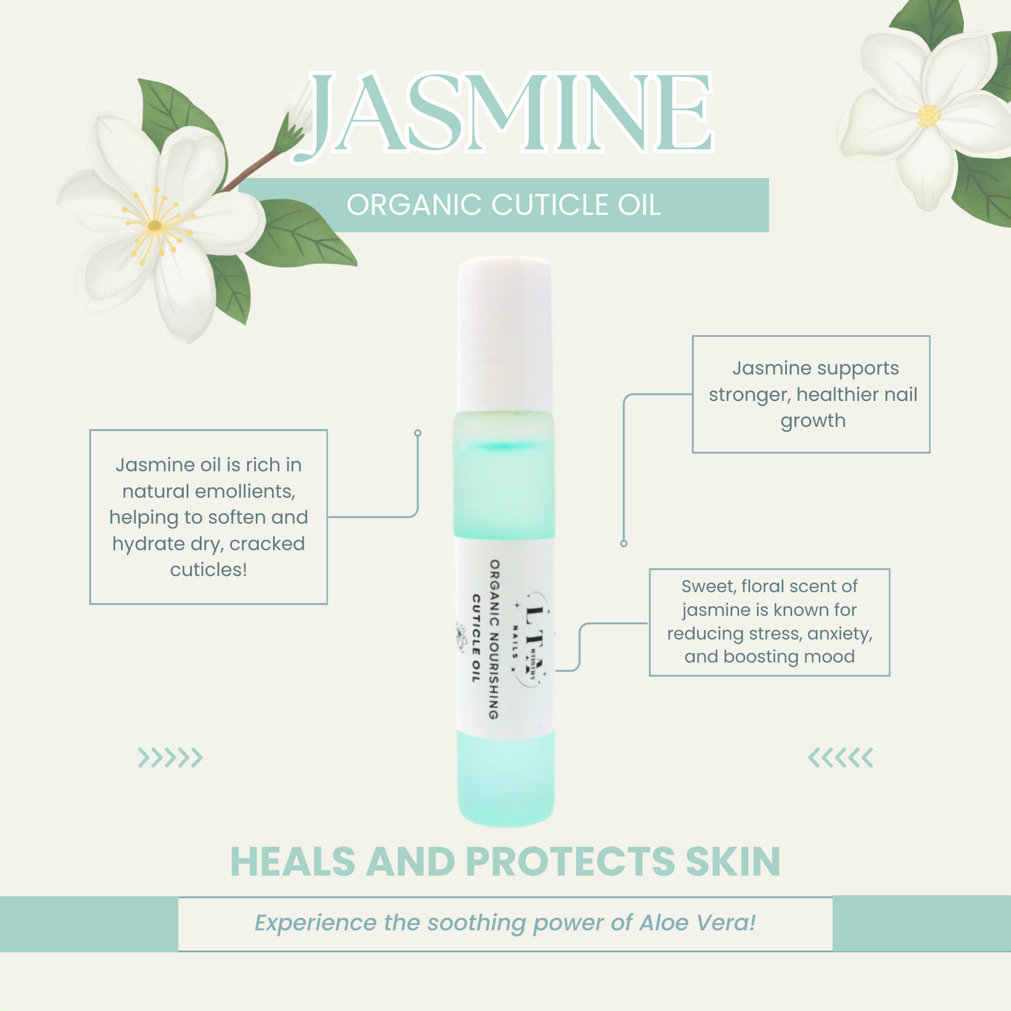 Organic Nail Growth Oil Roller crafted to Moisturize, Strengthen, Nourish, and Hydrate