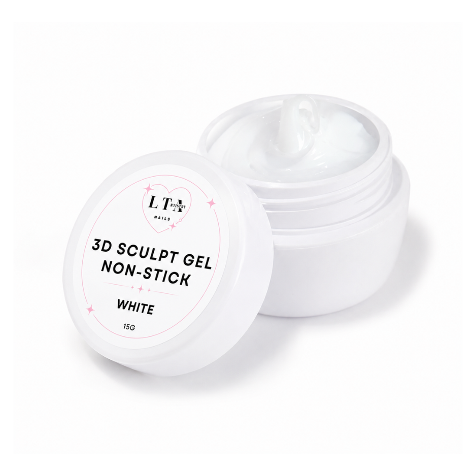 White 3D Sculpting Gel for nail art