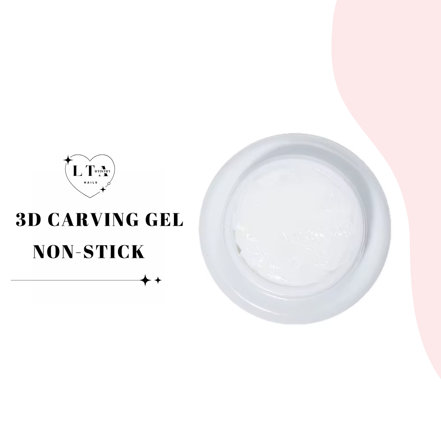 Jar of 3D carving gel with 'L.T.' brand logo on a white background