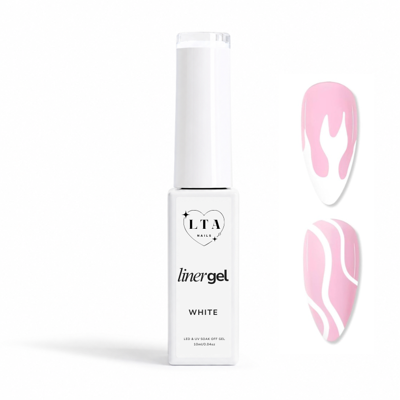 White ultra pigmented liner gel polish LTA NAILS