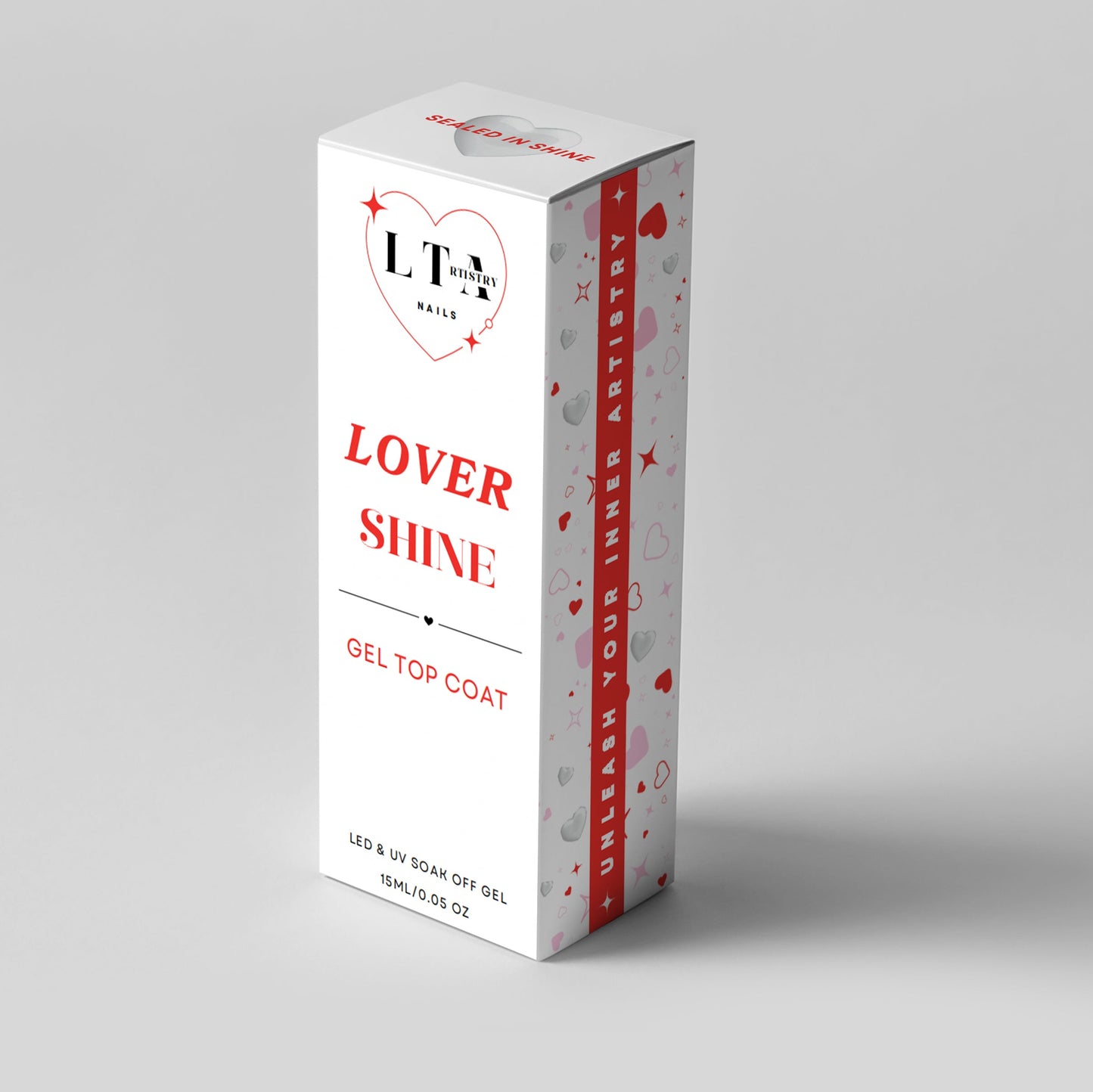 Red Heart Lover Shine Gel Top Coat