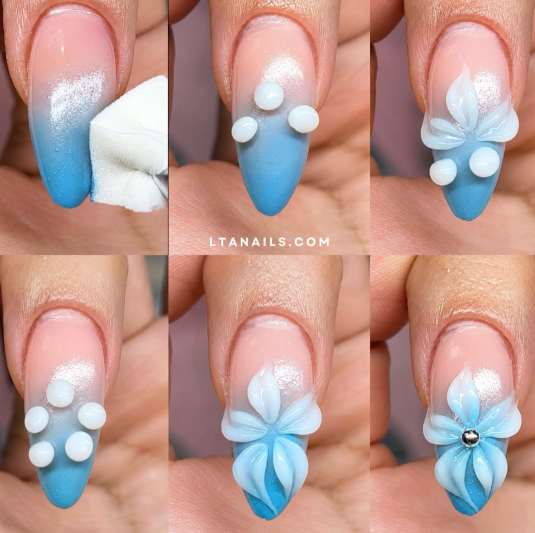 3D Flower using LTA WHITE Sculpting Gel