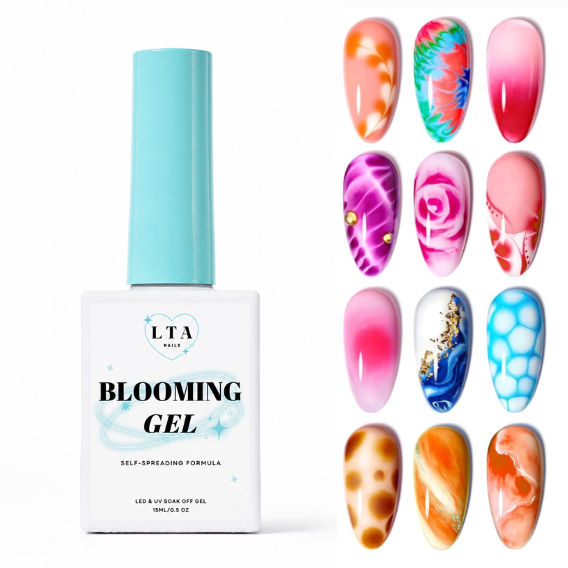 Blooming gel nail polish for nail art and nail deisngs 