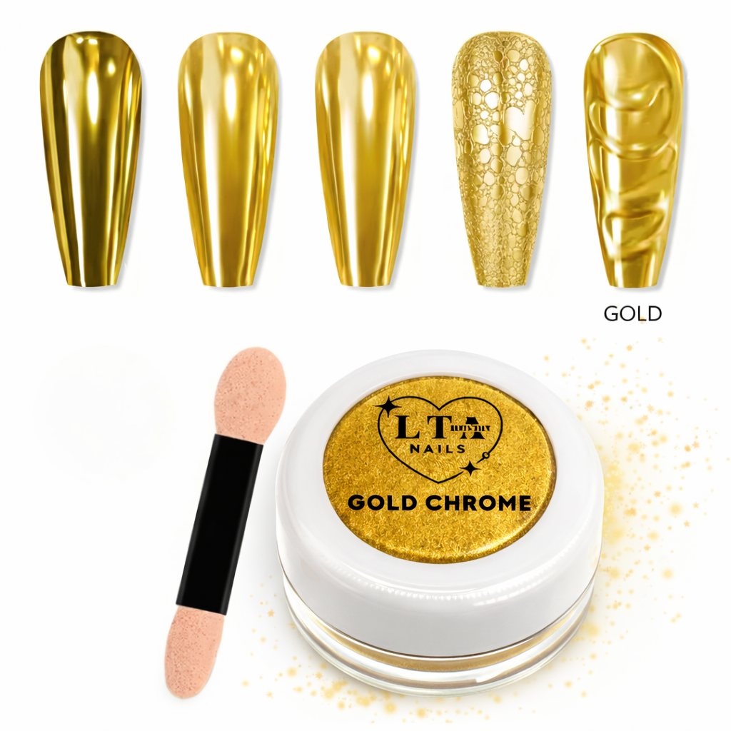 CHROME NAIL ART POWDER TRUE GOLD
