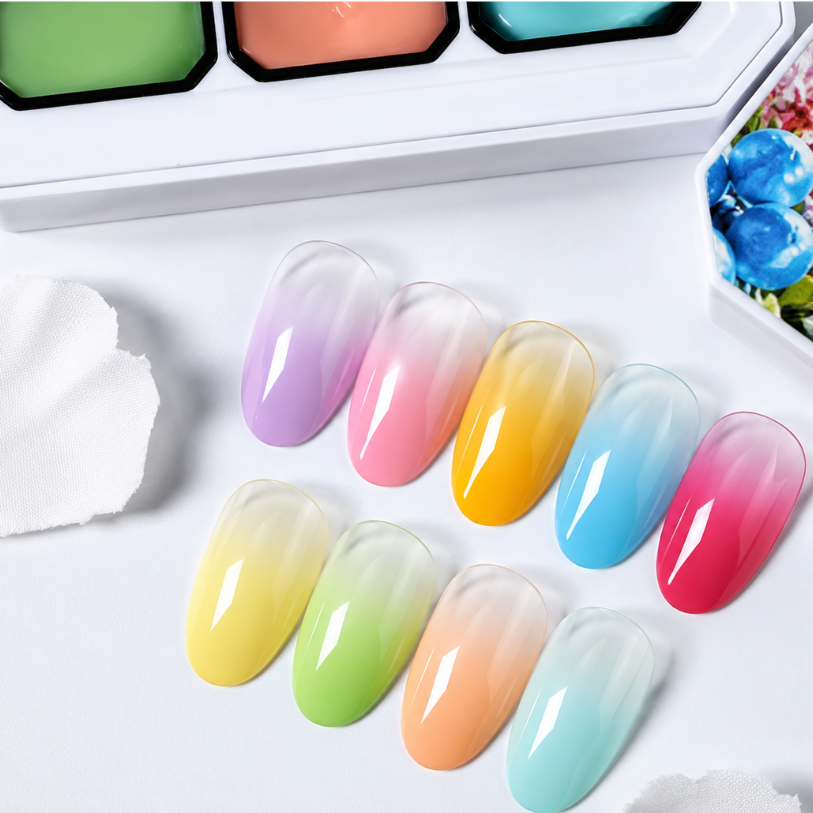 P06 Garden Bloom - PAT PAINTING GEL Ombre & Aura Nail Art