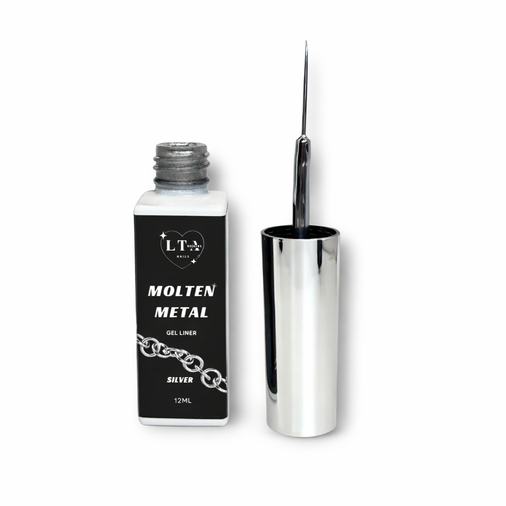 Silver gel liner polish for nails