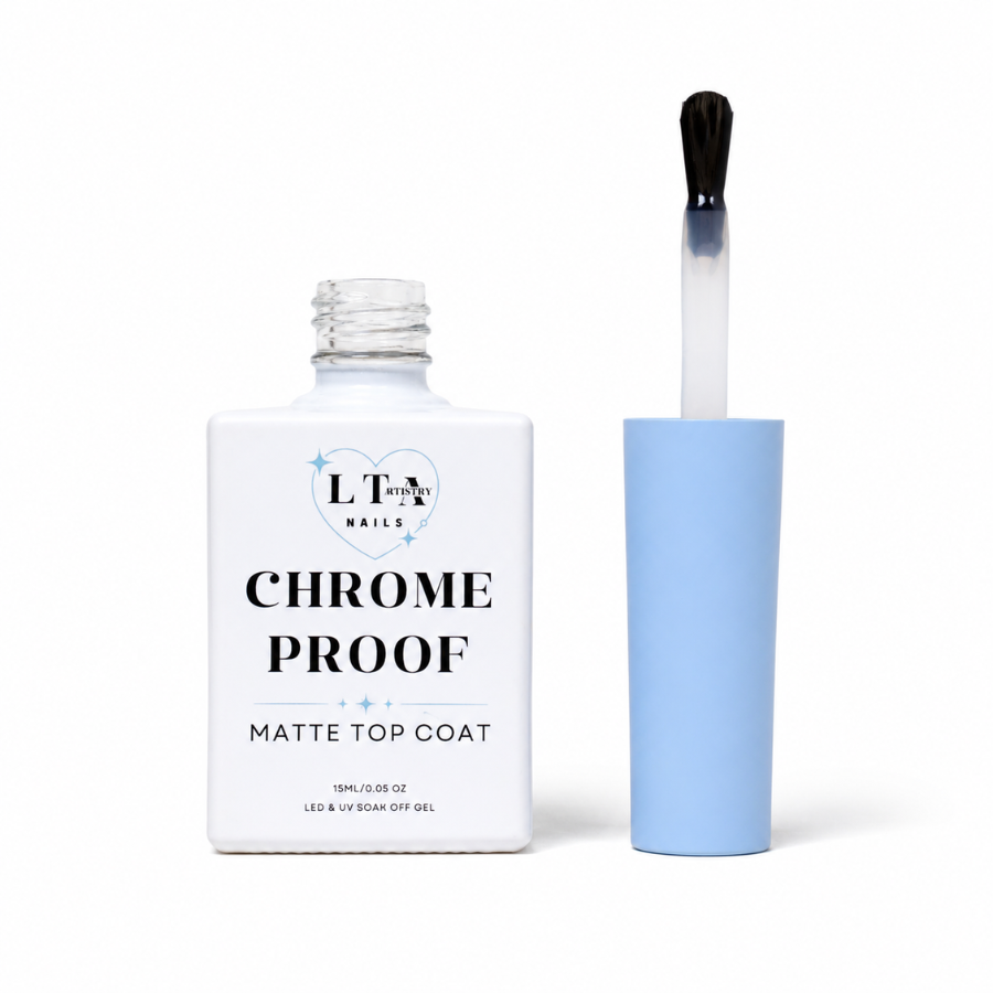 LTA NAILS CHROME PROOF MATTE TOP COAT GEL POLISH 