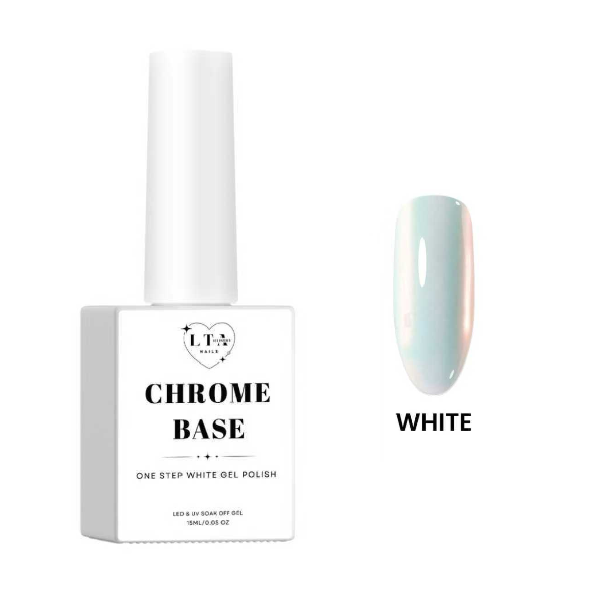 White Chrome Base Gel Polish