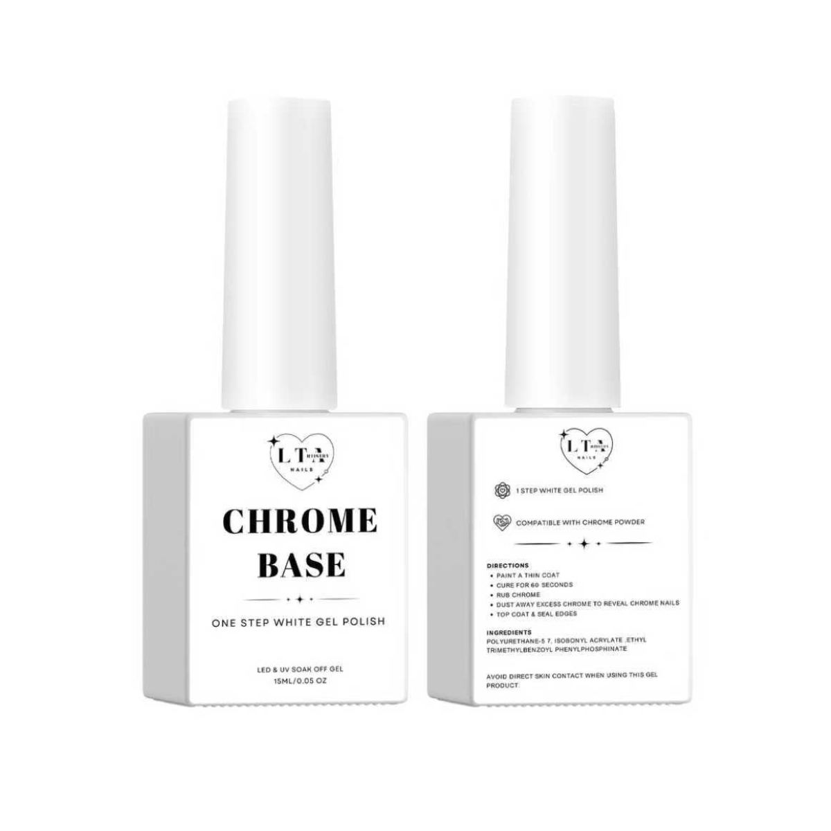 White Chrome Base Gel Polish