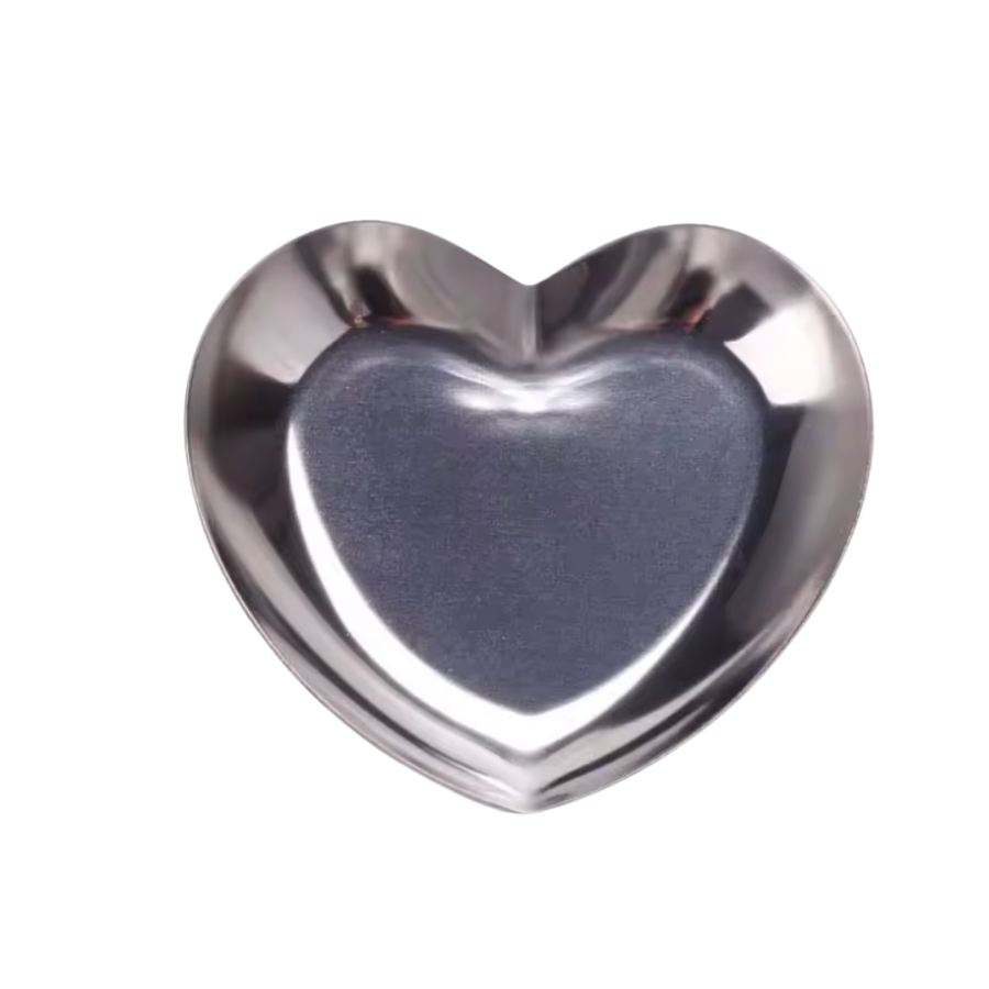 Heart-Shaped Metal Rhinestone Tray